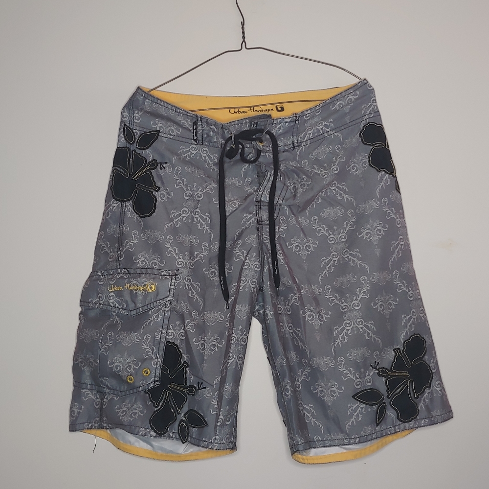 Gray Swim Trunks